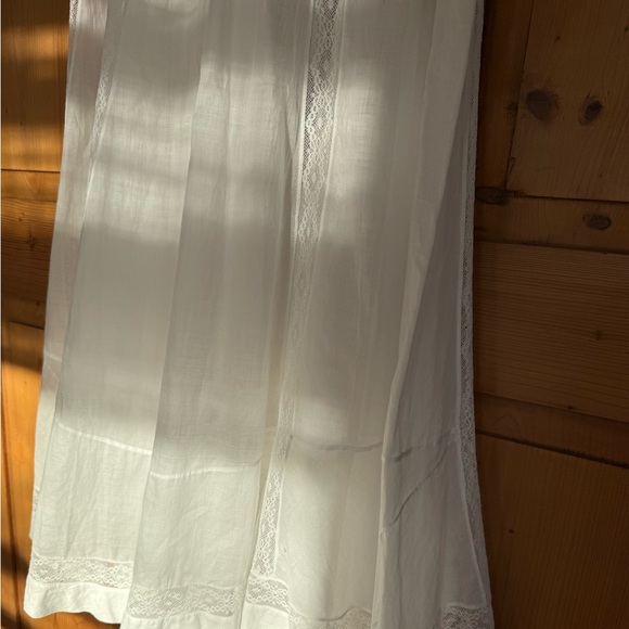 Antique Edwardian 1910s Era Long White Cotton Skirt - Picture 3 of 12
